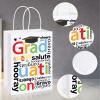24 Pcs Graduation Gift Bag Paper Grad Gifts Wrapping Bags Graduation Party Favor Bags with Handles for College High School Kindergarten Nursing School Graduation Party Supplies, 8.7 x 6.3 x 3.1 Inch view 3