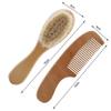 Sperrins Baby Hair Brush and Comb Set for Newborns & Toddlers,Natural Soft Goat Bristles and Wooden Handle, Gently Grooms Baby's Hair view 2