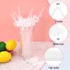 Loccmat 500 Pcs White Disposable Plastic Drinking Straws - Extra Long Flexible Bendy Straws for Party, BPA-Free, 10.2" Long and 0.23" Diameter view 3