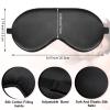 20 Pieces Silk Sleep Mask Eye Mask with Adjustable Strap Sleeping Cover Eye Cover Blindfold for Women Men Sleeping Travel(Black) view 2