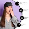 20 Pieces Silk Sleep Mask Eye Mask with Adjustable Strap Sleeping Cover Eye Cover Blindfold for Women Men Sleeping Travel(Black) view 3