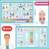 6 Pcs Communication Board for Nonverbal Adults Aphasia Colorful Picture Symbol Communication Cards for Patients Children(Blue) view 2