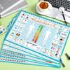 6 Pcs Communication Board for Nonverbal Adults Aphasia Colorful Picture Symbol Communication Cards for Patients Children(Blue) view 3
