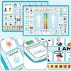 6 Pcs Communication Board for Nonverbal Adults Aphasia Colorful Picture Symbol Communication Cards for Patients Children(Blue) view 4