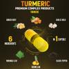 6 in 1 Turmeric Curcumin + Ginger Capsules, 95% Curcuminoids with Ginger, Garlic Bulb, Bromelain, Moringa, Black Pepper - 120 Capsules view 3