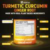 6 in 1 Turmeric Curcumin + Ginger Capsules, 95% Curcuminoids with Ginger, Garlic Bulb, Bromelain, Moringa, Black Pepper - 120 Capsules view 4