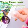 2 Pcs Thumb Worry Stones for Anxiety Chakra Stones Pink Crystal Amethyst Healing Crystal Chakra Meditation Gift view 3
