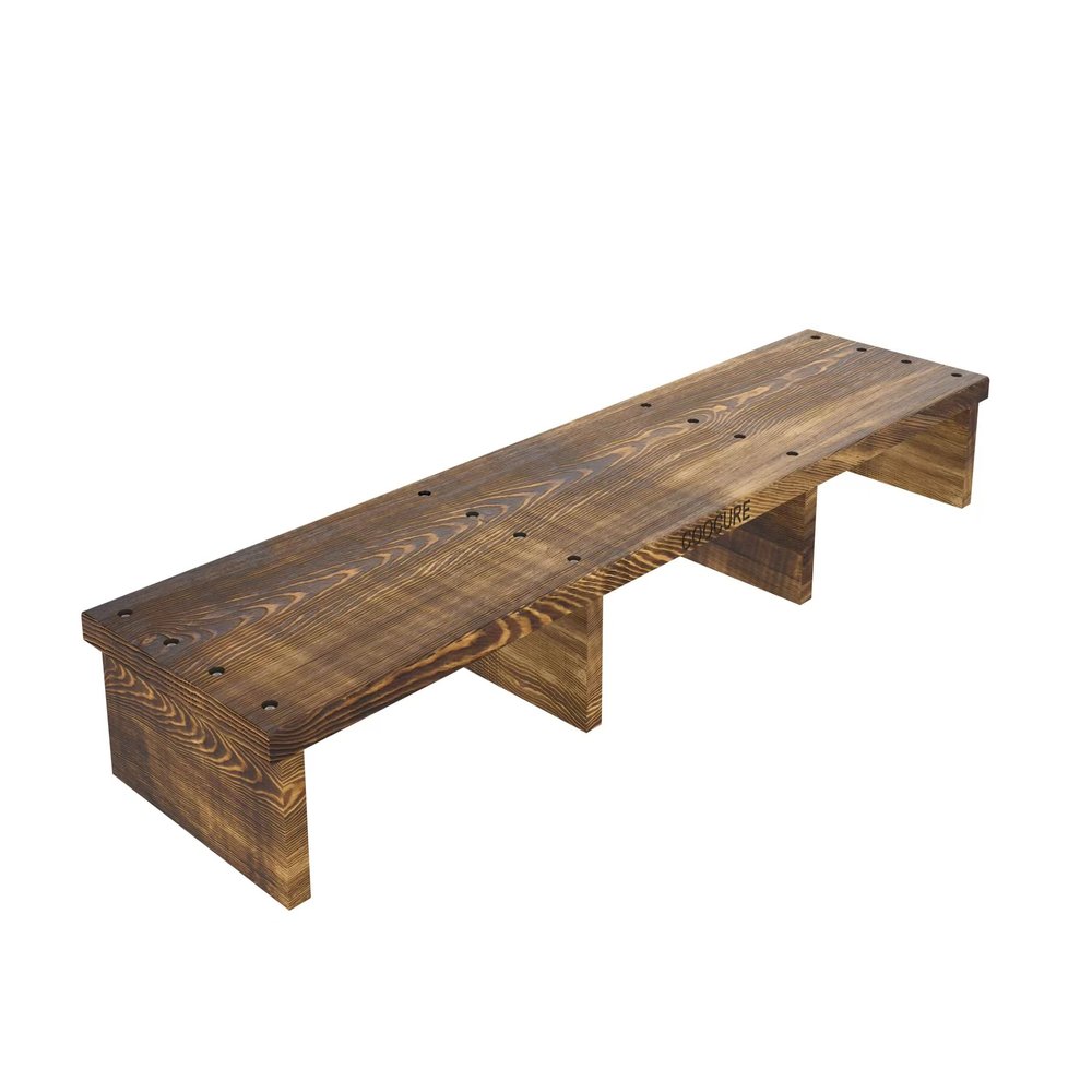 39IN Long Wooden Step Stool for Elderly, Half Wooden Riser Step Stool for High Bed, Bathroom, Kitchen and Living Room, 400LBs Loading(39.0" L*11.5" W*4.6" H)