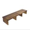 39IN Long Wooden Step Stool for Elderly, Half Wooden Riser Step Stool for High Bed, Bathroom, Kitchen and Living Room, 400LBs Loading(39.0" L*11.5" W*4.6" H) view 1
