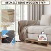 39IN Long Wooden Step Stool for Elderly, Half Wooden Riser Step Stool for High Bed, Bathroom, Kitchen and Living Room, 400LBs Loading(39.0" L*11.5" W*4.6" H) view 3