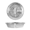VeZee 9 Inch Round Aluminum Foil Pan With Dome Lid Disposable Take Out Food Containers, Roasting, Baking and Gas Oven Safe : Set of 100 view 2