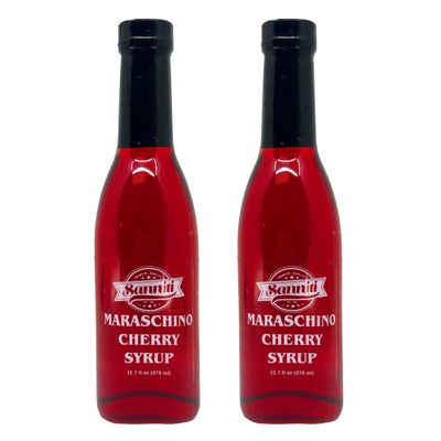 Sanniti Maraschino Cherry Cocktail Syrup, 12.7 ounce (Pack of 2)