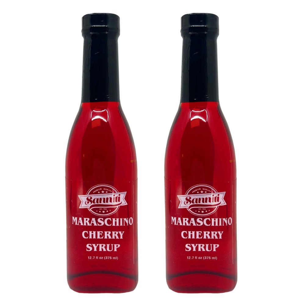 Sanniti Maraschino Cherry Cocktail Syrup, 12.7 ounce (Pack of 2)
