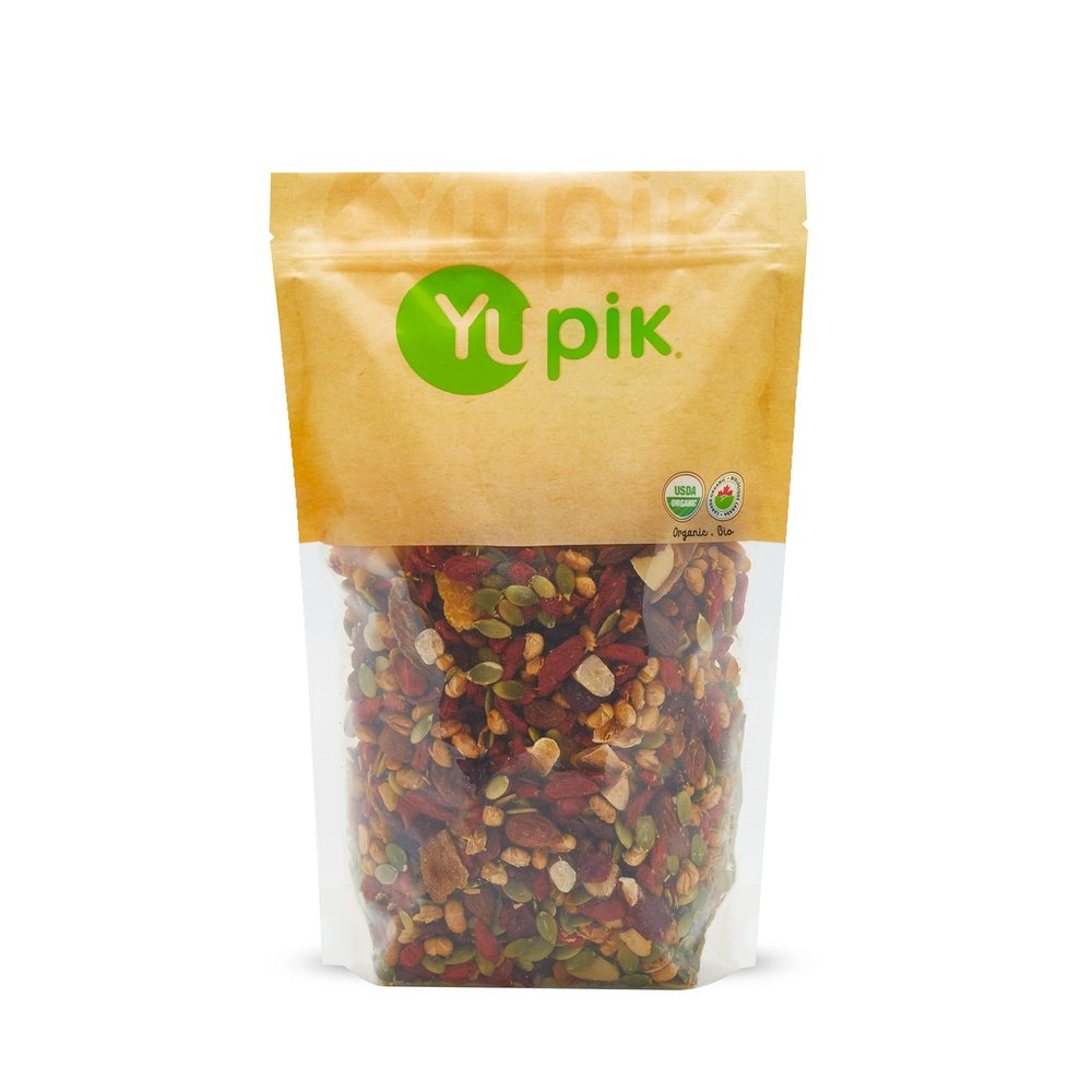 Yupik Organic Kathmandu Mix, 1 lb (16 oz), Pack of 6, Gluten-Free, Vegan, Non-GMO, Colorful Dried Fruit, Seeds, Beans, & Nuts with Goji Berries, Mango, Brazil Nuts, Pumpkin Seeds, & Tamari Almonds
