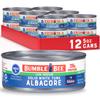 Bumble Bee Low Sodium Solid White Albacore Tuna in Water, 5 oz Can (Pack of 12) - Wild Caught Tuna - 29g Protein per Serving, High in Omega-3s - Non-GMO Project Verified, Gluten Free, Kosher view 1