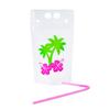 Fun Express 25 Pieces Luau Party Collapsible Plastic Drink Pouches with Straws, Holds 16 oz, BPA Free Plastic, Party Supplies, Multi-Color view 1