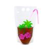 Fun Express 25 Pieces Luau Party Collapsible Plastic Drink Pouches with Straws, Holds 16 oz, BPA Free Plastic, Party Supplies, Multi-Color view 3