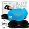 Nidra Contoured Sleep Mask for Side Sleepers  Zero Pressure Fit, Light Blocking Eye Shade for Sleeping & Travel  Blue, Standard Size view 1