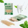 600 Pcs Mint Flavor Toothpicks Bulk Natural Wood Flavored Cinnamon Toothpicks for Kitchen Restaurant Supply Adults Humans Oral Dental Health view 3