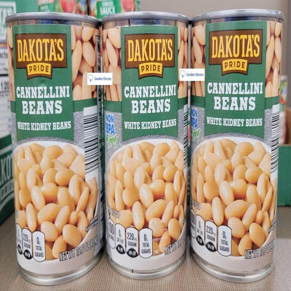 Dakota's Pride Cannellini White Kidney Beans 15.5oz 439g (Three Cans)