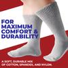 FORTIVO 2 Pairs Extra Wide Socks For Swollen Feet, Non-Slip Hospital and Diabetic Socks for Men and Women view 2