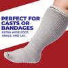FORTIVO 2 Pairs Extra Wide Socks For Swollen Feet, Non-Slip Hospital and Diabetic Socks for Men and Women view 4