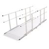 10' L Silver Spring Folding Aluminum Mobility Ramp with Dual Handrails, 850 lb. Capacity, 2" Siderails, Textured Traction, Scooter or Wheelchair Access view 1