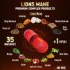 Zolotus 35 in 1 Lions Mane Mushroom Capsules Cordeyceps, Reishi, Elderberry, Ashwagandha, Panax Ginseng - 120 Count view 3