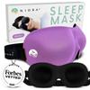 Nidra Contoured Sleep Mask for Side Sleepers  Zero Pressure Fit, Light Blocking Eye Shade for Sleeping & Travel  Purple, Small Size view 1