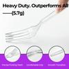 [100 Count] Heavy Duty Clear Plastic Forks Disposable Plastic Fork Bulk Utensils Reusable Cutlery Set Thick Plasticware Silverware for Party,Every Day Use,Picnic,Camping,Wedding,Barbecues view 3