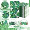 200 Pcs Tropical Palm Leaf Guest Napkins 3 Ply Disposable Paper Hawaiian Luau Green Leaves Decorative Napkins for Bathroom Hawaiian Party Tropical Summer Spring Tea Party Bridal Decorative Towels view 3