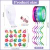 Karenhi Candy Lei Making Kit for Graduation Include 2 Inch x 1000 ft Ldpe Poly Candy Lei Tubing Roll,30 Pcs Graduation Ribbon,50 Sheets Flower Stickers Clear Netting Bags for Crafts Wreath view 2