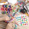 Karenhi Candy Lei Making Kit for Graduation Include 2 Inch x 1000 ft Ldpe Poly Candy Lei Tubing Roll,30 Pcs Graduation Ribbon,50 Sheets Flower Stickers Clear Netting Bags for Crafts Wreath view 3
