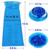ATDAWN 24 Pack Emesis Bag, Disposable Vomit Bags, Aircraft & Car Sickness Bag, Nausea Bags for Travel Motion Sickness (Blue) view 3