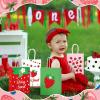 Outus 24 Pcs Strawberry Party Favor Bags Summer Strawberry Gift Bags Cute Strawberry Goodie Candy Paper Bags with Handles for Kids Berry First Birthday Party Supplies Baby Shower Wedding Decoration view 4