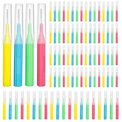 RAZOKO Interdental Brush, Flossing Head,Easy Use Tooth Cleaning Tool (1Pack(2mm/2.3mm/2.5mm/3mm)-88pcs)