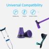 Rehand Cane Tips, Purple All Terrain Tip for Cane & Crutch, 3/4 Inch Cane Tips Heavy Duty, 3/4'' Rubber Replacement Foot Pad, Walking Cane Tips and Crutch Tips(Pack of 2) view 2