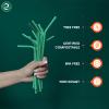 ECO SOUL Straws [200 Count][8.25"] Eco-Friendly Disposable Straws, Cocktail Cold Drink Smoothie Bendable view 2