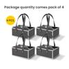 Hammont Gift Boxes - 4 Pack of Gift Boxes with Faux Leather Handles - Cookie Boxes - Versatile Gift Boxes for Presents - Elegant Box for Cakes Candy | Jewelry | Chocolates (5"x7"x3" (Grey)) view 3