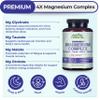 4-in-1 Magnesium Complex Supplement - Glycinate, Taurate, Malate, Orotate Blend - 300 mg per Serving, 120 Capsules view 2