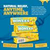 Honees Filled Honey Ginger Drops, Natural Cough Drops- Pure Ginger Sore Throat Relief - Nothing Artificial -Throat Coat Lozenges, Natural Cough Suppressant, Non-GMO (12 Pack  108 Drops) view 2