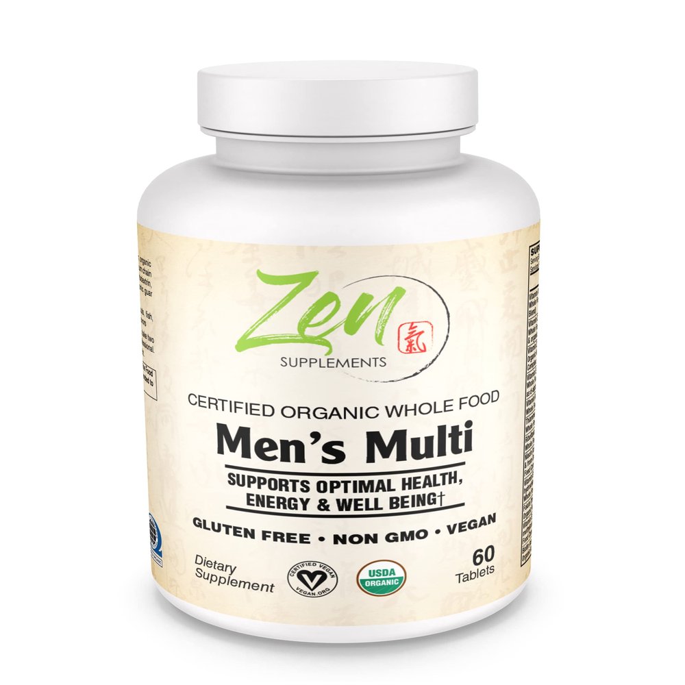 Zen Supplements Whole Food Organic Mens Multivitamin - 60 Tablets