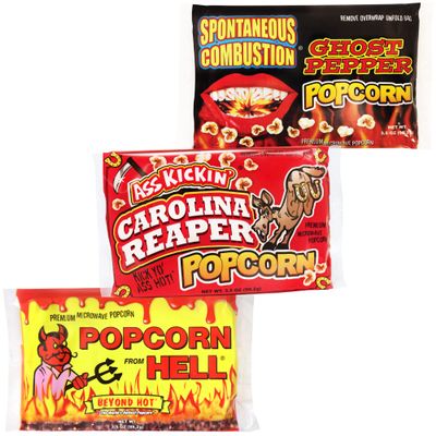 Premium Microwave Popcorn  Variety Gift Pack (3) - Ultimate Spicy and Sweat Gourmet Gift - Try if you dare!