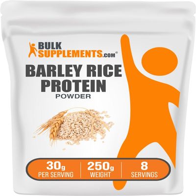 BulkSupplements.com Barley Rice Protein Powder - Vegan Protein Powder, Sports Nutrition - Unflavored & Dairy Free, 30g per Serving, 250g (8.8 oz) (Pack of 1)