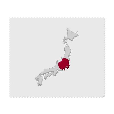 Azeeda 2 x 'Japan Country' Microfibre Lens/Glasses Cleaning Cloths (LC00018981)