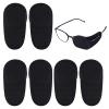 6pcs Eye Patches for Glasses, Reusable Non-Woven Fabric Eye Patch to Cover Left Right Eye Improve Vision for Kids' & Adults' Lazy Eye Amblyopia Strabismus (Black, Medium Size) view 1