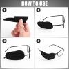 6pcs Eye Patches for Glasses, Reusable Non-Woven Fabric Eye Patch to Cover Left Right Eye Improve Vision for Kids' & Adults' Lazy Eye Amblyopia Strabismus (Black, Medium Size) view 4