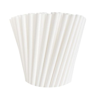100 Pack Paper Straws White Biodegradable co-Friendly Drinking Bulk for Party Supplies, Bridal/Baby Shower, Birthday, Mixed Drinks, Weddings, Restaurant, Food Service, Drink Stirrer