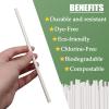 100 Pack Paper Straws White Biodegradable co-Friendly Drinking Bulk for Party Supplies, Bridal/Baby Shower, Birthday, Mixed Drinks, Weddings, Restaurant, Food Service, Drink Stirrer view 3