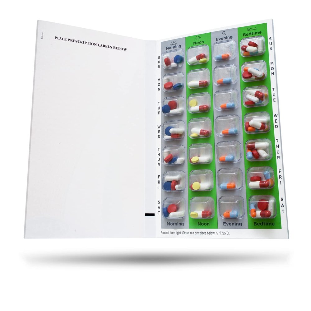 SureMed 7-Day, 4-Pass (4-doses per Day) Multi-Med Disposable Blister Card Refill with 26 Cards & 26 Blisters